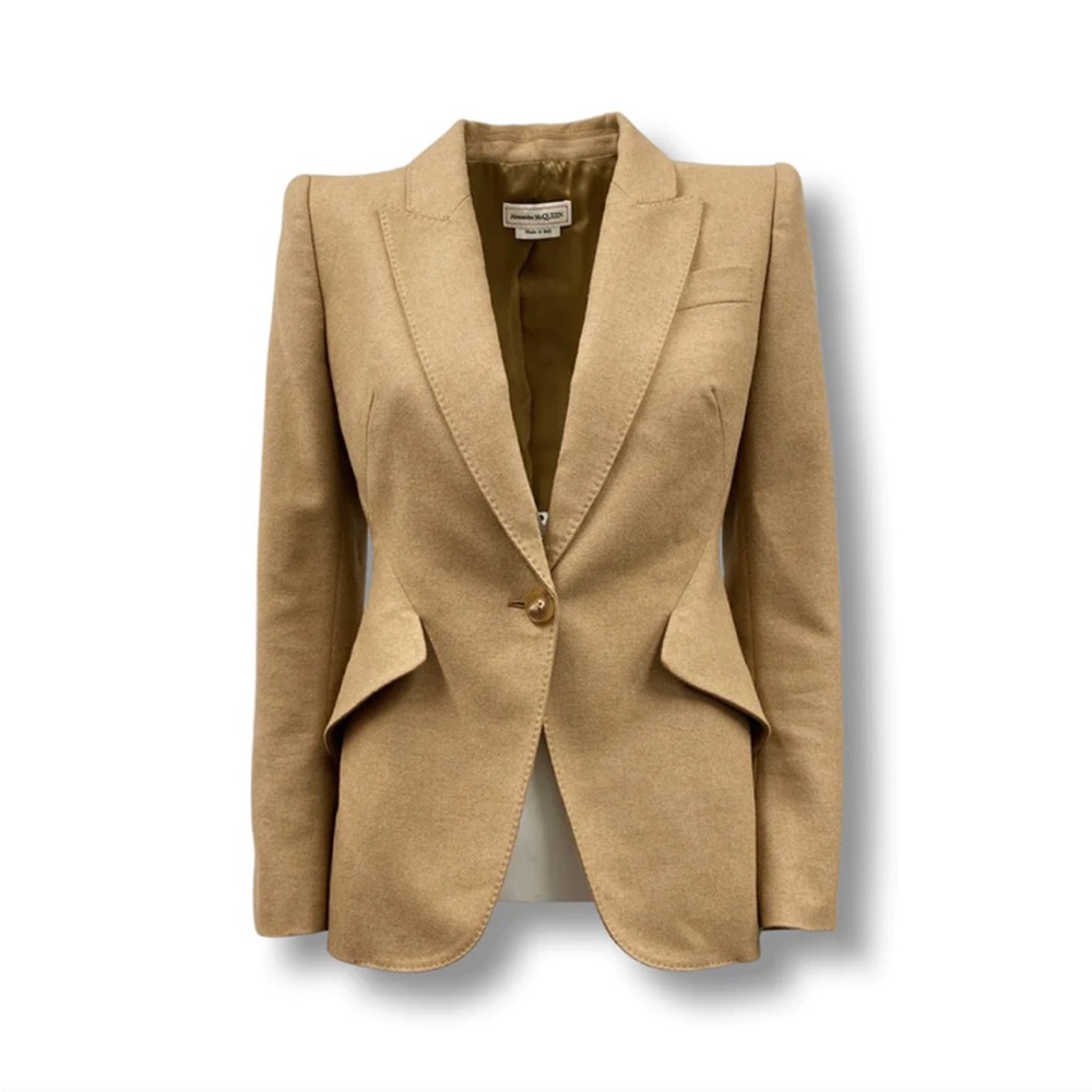 Alexander McQueen camel hair blazer 46